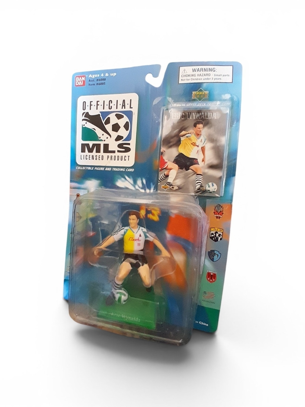 Bandai Official MLS Soccer Figurine with Trading Card - Eric Wynalda